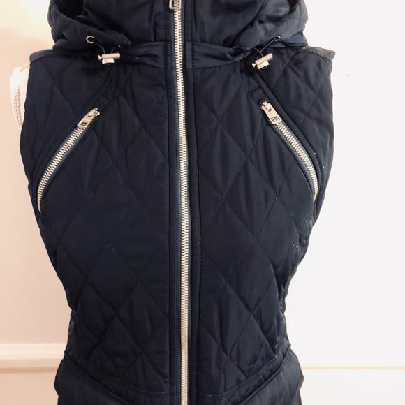 Athleta Jackets & Coats Athleta Quilted Vest W Detachable Hood Xs